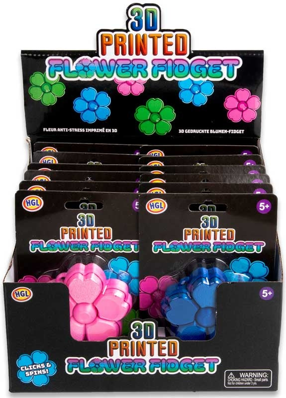 3D PRINTED FLOWER FIDGET ASSORTED