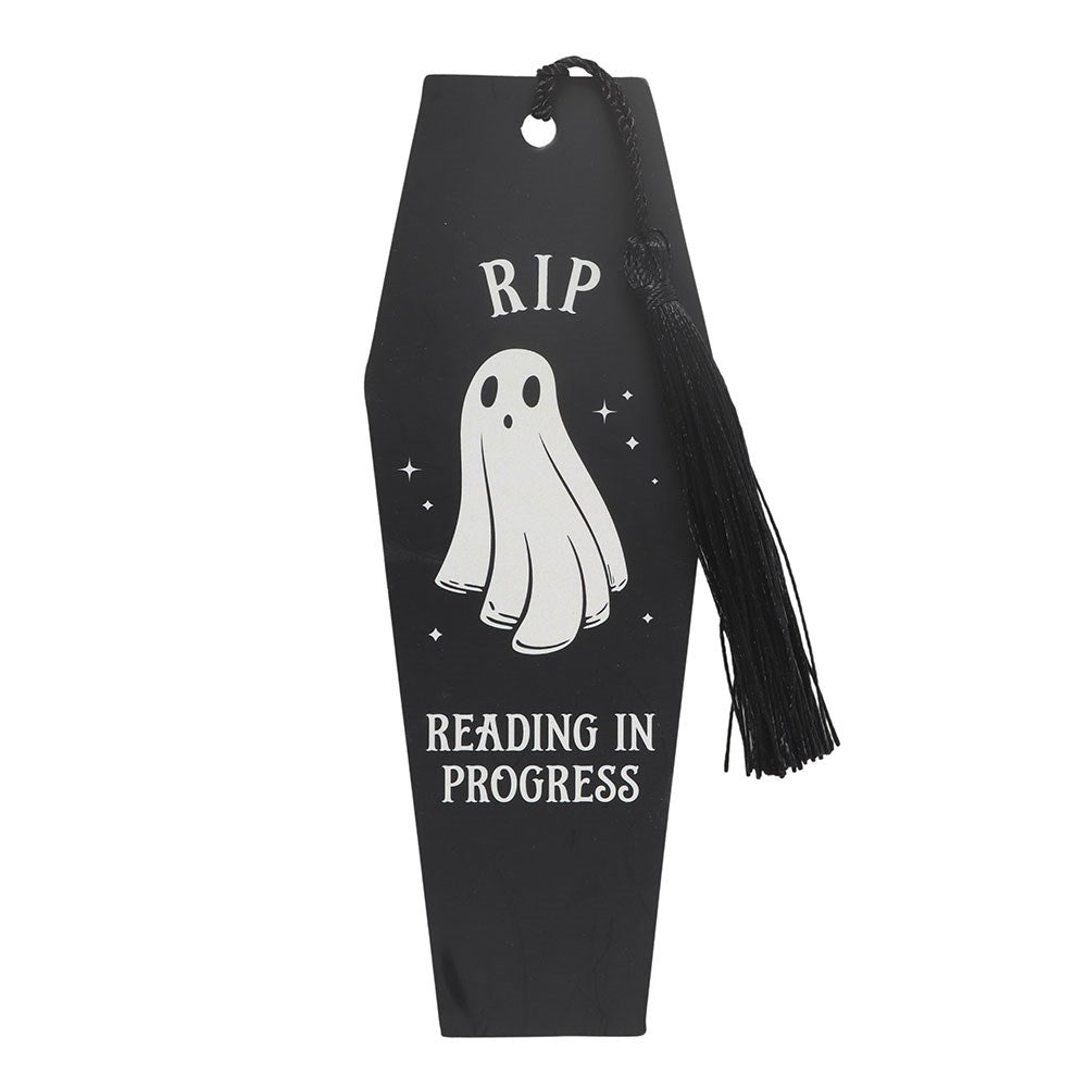RIP Reading In Progress Coffin Bookmark