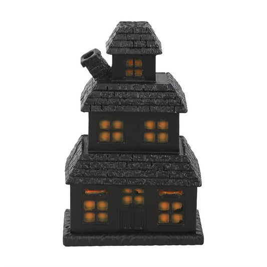 Black Haunted House Incense Cone Holder Product Code