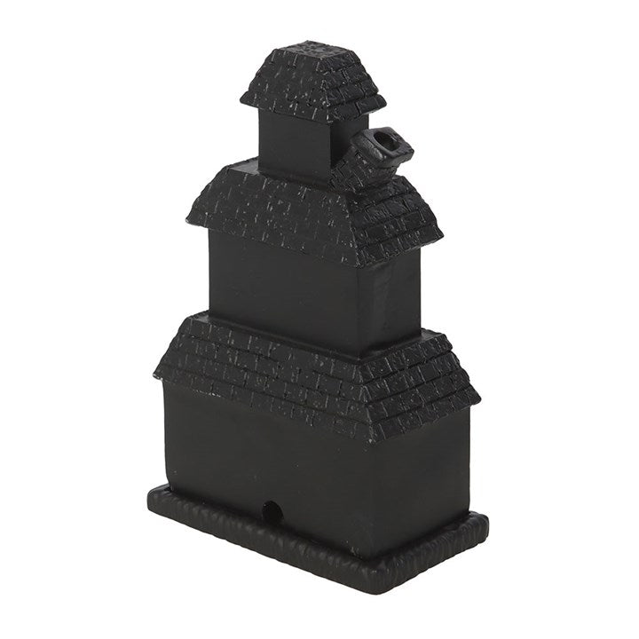 Black Haunted House Incense Cone Holder Product Code