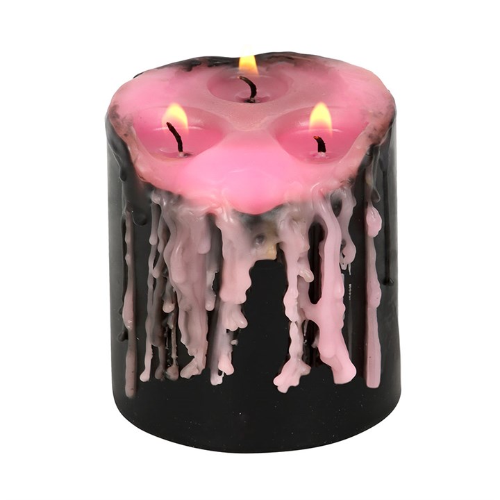Small Pink Vampire Tears Pillar Candle