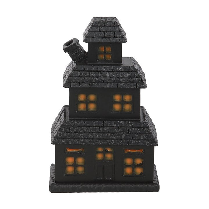 Black Haunted House Incense Cone Holder Product Code