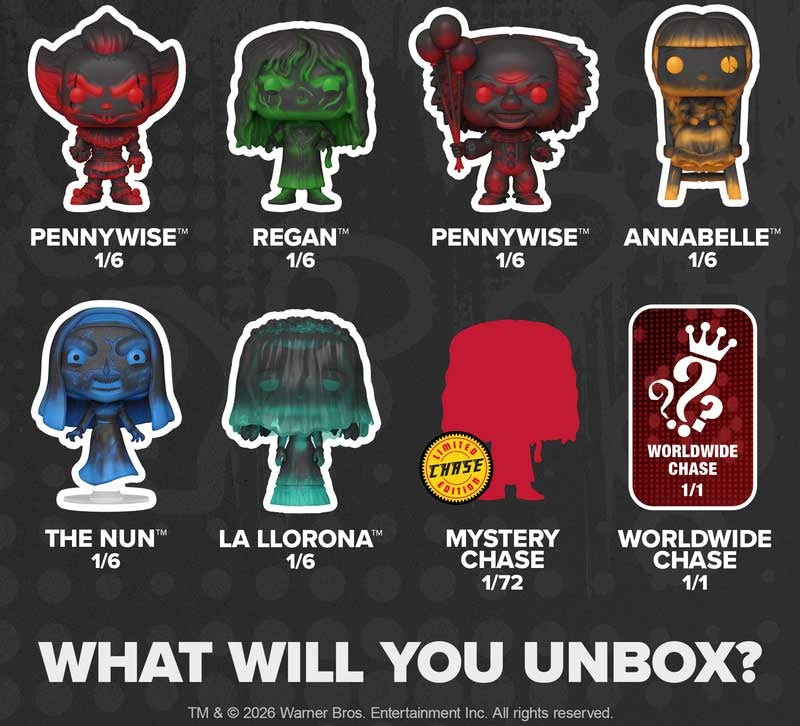 FUNKO POP MYSTERY: WARNER BROS HORROR ASSORTED