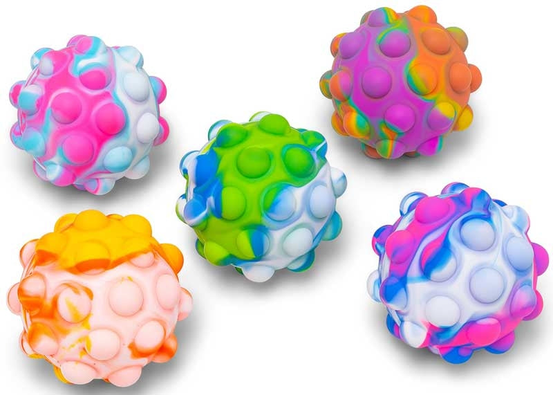MEGA PUSH POPPERS FIDGET BALL ASSORTED